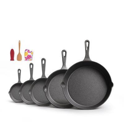 Cina Padella da frittura in ghisa 9-30 cm Pre-saisoned Skillet per entrambe le esigenze di cucina all'aperto in vendita