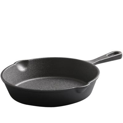 Cina Acciaio da cucina in ferro fuso antiaderente pre-stagionato Skillet nero sostenibile per esterni in vendita