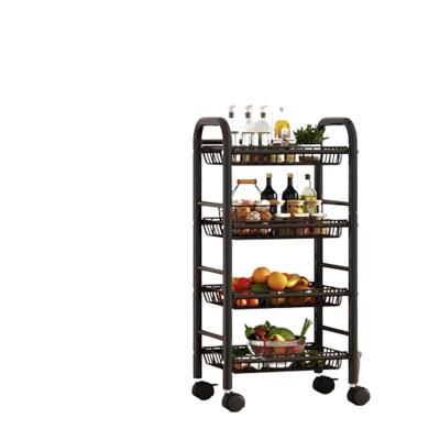 China Square Vegetable Fruit 3/4/5 Layers Rotating Shelf Multi-function Kitchen Storage Rack for sale