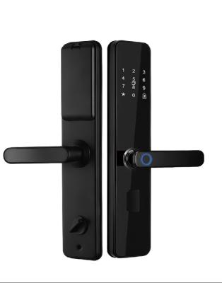 China Outdoor Security Digital Door Handle with Tuya Ttlock and Fingerprint Recognition for sale