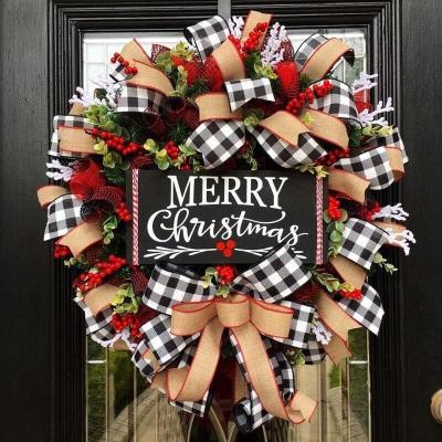 China Bring Joy to Your Home with this Merry Christmas Wreath of Red Berries and Pine Cones for sale