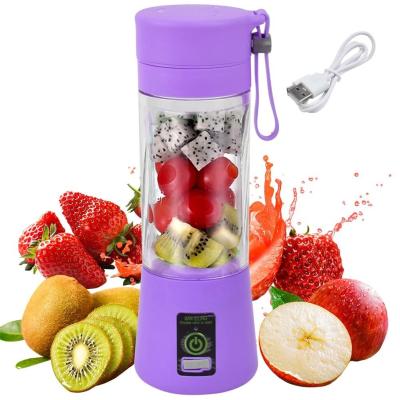 China Silicone PC Electric Mini Ice Bottle Blender Home USB 2/4/6 Blades Juicer Cup Machine for sale