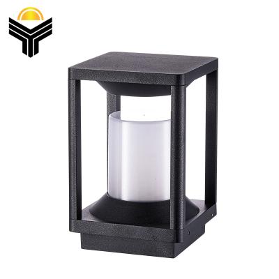 China New Arrival Easy Installation Yard Door Outdoor Aluminum Waterproof Tri Light Color Led Pillar Light for sale