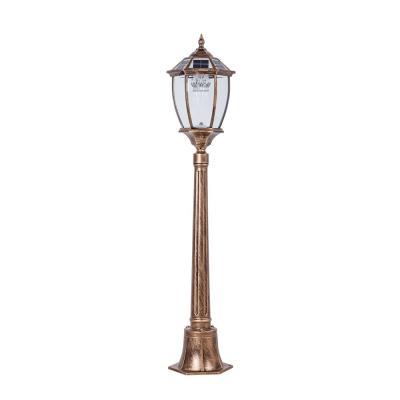 China Post Garden Aluminum Decorative Bollard Lawn Outdoor Landscape 2W Led Solar Garden Lamp for sale