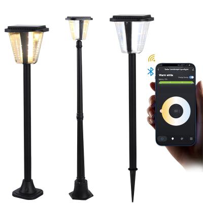 China Modern Hot Sale Premium Logo Modern Patio Smart RGB Dimmable Sola LED Garden Light for sale