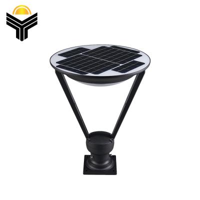 China Solar led pillar light smd ip55 black waterproof high quality outdoor energy saving light control for sale