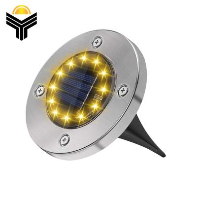 China Energy Saving Environmental Protection Light-control Outdoor Park Garden IP44 and Waterproof SMD2835 Stainless Steel Solar Led Underground Light for sale