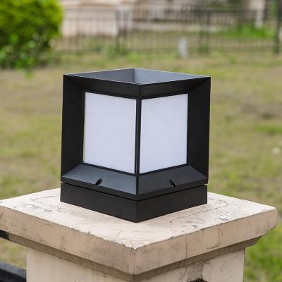 China AC 220V Outdoor Modern Aluminum Square Shape Outdoor Led Base Track Post Pillar Light for sale