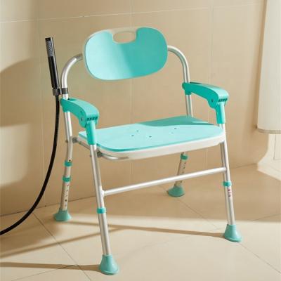 China Hot Selling Handicapped Aid Ksitex Bathroom Aluminum Alloy Portable Shower Chairs Shower Chair For The Elderly for sale