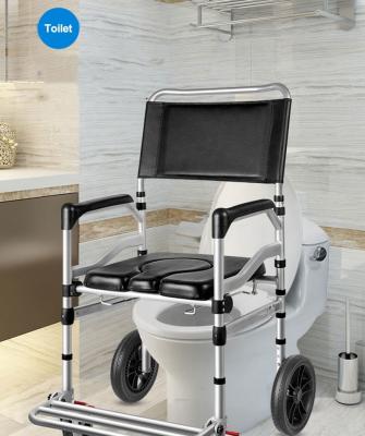 China Hot Selling Ksitex Older Patient Disabled Bathroom Commode Lift Patient Toilet Transfer Chair Wheelchair for sale