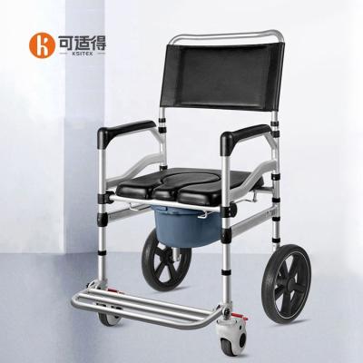 China Hot Sale Elderly Disabled Ksitex Toilet Commode Wheelchair Lift Elderly Patient Transfer Chair for sale