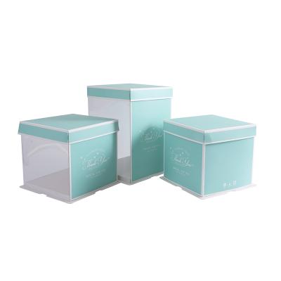 China 2021 Custom Disposable Pattern Cake Boxes Disposable Paper Packaging Box For Food for sale