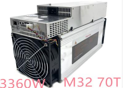 中国 3360W Cryptocurrency抗夫機械第70 Asic Whatsminer M32 販売のため