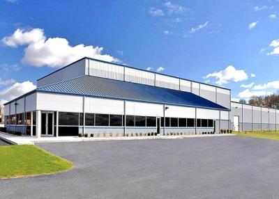 China Prefabricated Hot Rolled Steel Warehouse Construction With Skewed Corner for sale