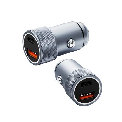 China 20W QC3.0 and PD3.0 Type C USB Car Charger Fast Charging Hot Sell Mini Dual Ports Adapter for sale