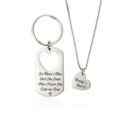 China XH-A001 Stainless Steel Necklace Chain Design Eco-friendly Jewelry Engraved Her Pray Necklace Girls Her Necklace for sale