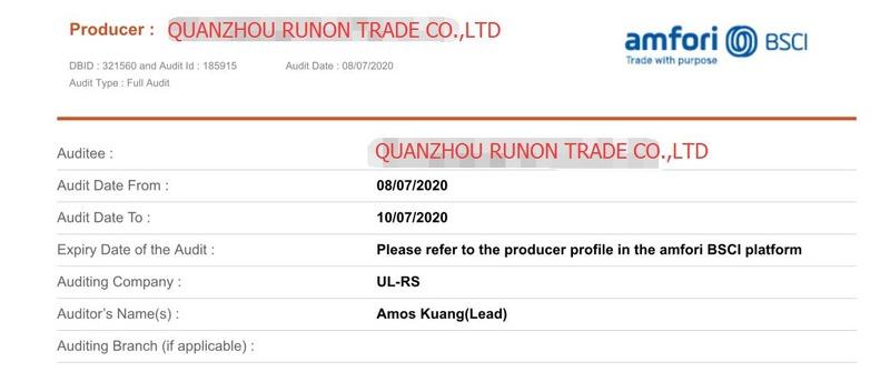 BSCI - Quanzhou Runon Trade Co., Ltd.