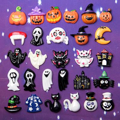 China New Europe Resin Ghost DIY Ghost Festival Props Halloween Pumpkin Skeleton Props Mobile Phone Case Decoration Material for sale