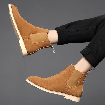 China Chelsea Boot Men's Chelsea Boots Custom Genuine Leather Men's High Tops Luxury Wholesale Lightweight Ankle Boots Boots Mens Suede Leather for sale