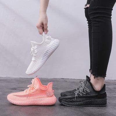 China 2021 Newest Fashion Sport Fashion Factory Wholesale OEM Knitted Running Women Sneakers Breathable Platform Trendy Sneakers for sale