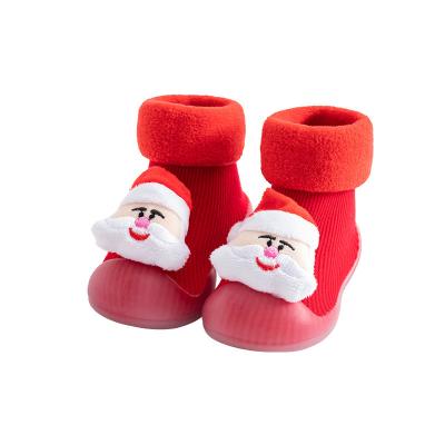 China 2021 Hot Sale Fitness Baby Toddler Girl Printed Christmas Shoes Christmas Gift Slipper High Quality Shoe For Baby Christmas for sale