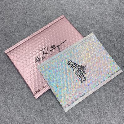 China Durable / Protective / Recyclable Shock Resistance / Custom Printed Envelope Air Padded Bubble Mailers Shipping Packaging Mailing Bags Rose Gold Poly Bubble Mailers Courier Delivery for sale