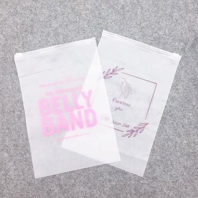 China Low MOQ Moisture Proof Biodegradable Zipper Bag Custom Plastic Pouch Logo Clothing Ziplock Bag EVA Clothes Frosted Phone Packaging For Clothing for sale