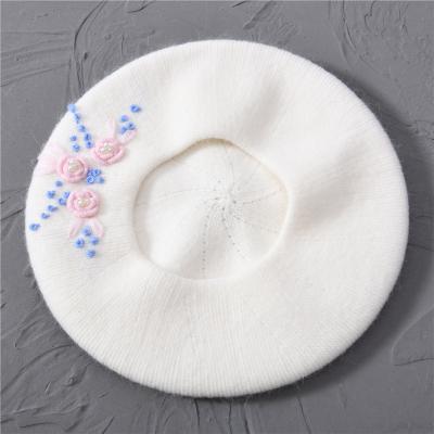 China Wholesale Embroidery Kids Winter Berets Baby Picture Vintage Wool Children's Custom Beret for sale