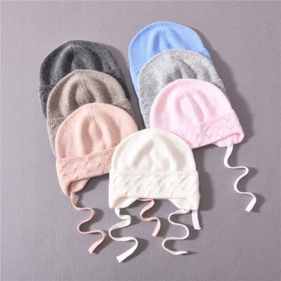 China COMMON Wholesale Custom Winter Knitted Beanies Baby Earflap Soft Warm Unisex Cute Winter Knit Kids Ski Beanies for sale