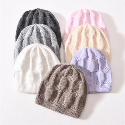 China COMMON Double Layer Winter Hats Smart Silk Thick Baby Winter Hats COMMON Cute Soft Warm Knitted Beanie Hat for sale