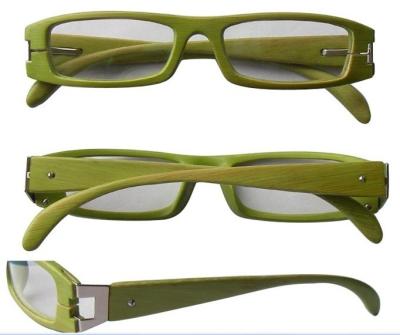 China OEM / ODM custom green bamboo handmade eyeglasses for men & women for sale