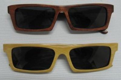 Chine Lunettes en bambou légères noires et jaunes/lunettes faites main à vendre