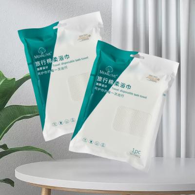 China Child-Proof Non-woven travel sets disposable viscose nonwoven towel bath towel for gyms for sale