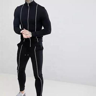 China QUICK DRY Custom Mens Slim Fit Tracksuits Sportswear Gyms Sweatsuit Set Tracksuit for sale