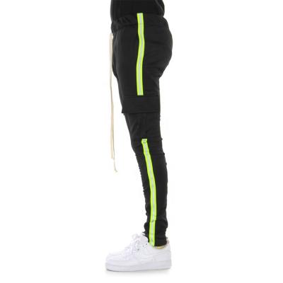 China QUICK DRY CHARLO SHAPE 95%Polyester 5%Elastane wholesale reflective track pants with zipper pockets for sale