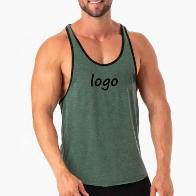 China New Mens QUICK DRY Cotton Bodybuilding Tank Tops Mens 100% Sleeveless Gym Tank Tops Travel Vest Tank Tops for sale