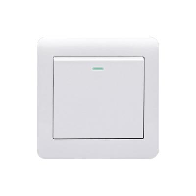 China Durable FIKO Hotel Wall Switch Socket Panel 86 1 Gang Plus Switch 220V 16A Single Button Control Toggle Switch With Night Light for sale