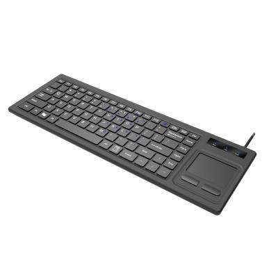 China Membrane Modern Design Economical ABS Material Wired Keyboard With Touchpad Mini Keyboard Wired for sale