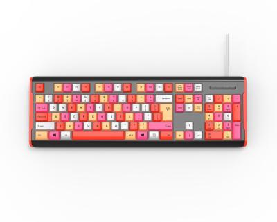 China Classic Desin Newcomer Colorful Design 104 Keys Keyboard for sale