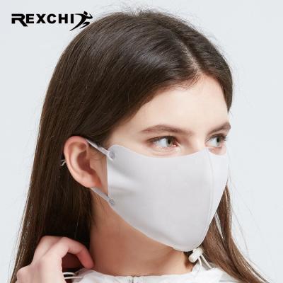 China Wholesale REXCHI XKZ24 Face Mask Fashion Earloop Ice Party UV Silk Breathable Elastic Adjustable Washable Reusable Quick Dry Protective for sale