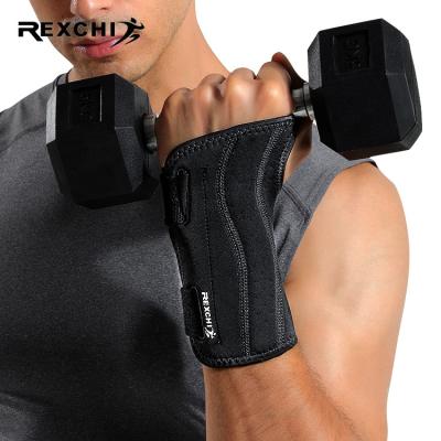 China Adult REXCHI HW09 High Quality Compression Thumb Weightlifting Wrist Braces Breathable Elastic Sports for sale