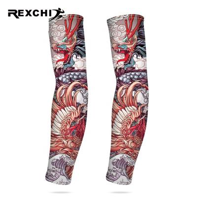 China REXCHI HB33 Sun Breathable Protection Bike Cooling Cycling Sport Driving Women Men Tattoo Polyester Arm Sleeves for sale