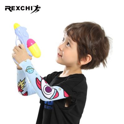 China REXCHI XRHB15 Breathable Kids Ice Silk Custom Printed Outdoor UV Protection Arm Sleeve Compression Arm Cooling Patterned Finger Sleeves for sale