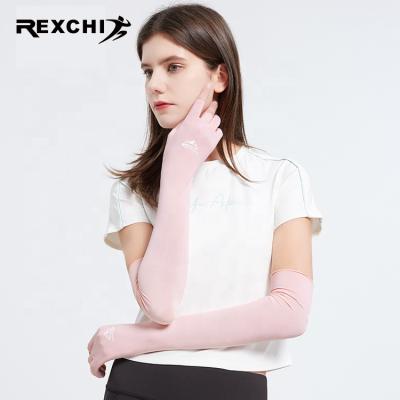 China REXCHI XG32 Wholesale Breathable Outdoor Anti-UV Cooling Anti-UV Cool Fingerless Cool Warm Sleeve Men Women Summer UPF50 Sports Arm Sleeve for sale