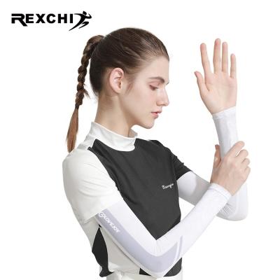 China REXCHI HB41 Breathable Sun Arm Sleeves Cooling Sunscreen UV Protection Men Women Summer Sunblock Arm Sleeves Pe for sale