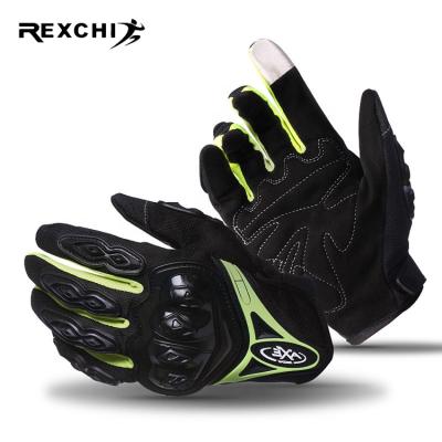 China Full Finger REXCHI DECREASE Logo Design Motorbike Gloves Waterproof Custom Breathable Motorcycle Gloves Sun Protection Black Handlebar for sale