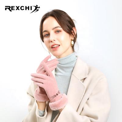 China REXCHI DY38 Winter Magic Touch Screen Feminine Women Men Warm To Stretch Wool Knitted Mittens Hand Gloves Winter for sale