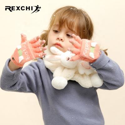 China REXCHI DRST27 Single finger Korean velvet sports baby windproof thick cycling warm rising gloves REXCHI DRST27 for sale