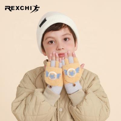 China REXCHI DRST31 New Arrival Lovely Cartoon Pattern Simple Thick Wool Winter Flip Cover Head Face Mask 2021 Warm for sale