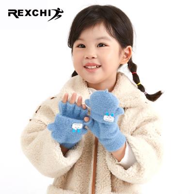 China REXCHI DR43 Design REXCHI DR43 Boy and Girl Baby Gloves Cute Cartoon Children's Warm Gloves Half Finger Knitted Gloves Kids for sale